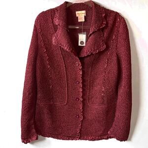 Toffee & Apple Wine Crinkle Jacket Size Large NWT